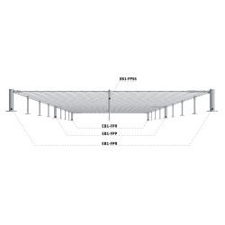 Set pre fasádnu lankovú stenu, 3 x 25 m, odsadenie 200 mm Set pre fasádnu lankovú stenu, 3 x 25 m, odsadenie 200 mm